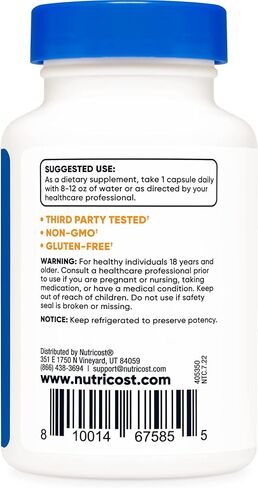 Nutricost Probiotic Complex (10 Billion CFU) 60 Capsules - Acidophilus Plus 9 Other Probiotics, Non-GMO, Gluten Free Supplement in Saudi Arabia