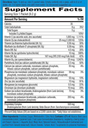 Emergen-C Immune+ Triple Action Immune Support Powder, BetaVia (R), 1000mg Vitamin C, B Vitamins, Vitamin D and Antioxidants, Super Orange – 30 Count (Pack of 1) in Kuwait