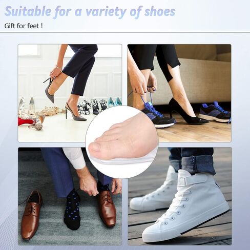 وسادات مشط القدم للنساء والرجال، 4 أزواج من حشوات الكعب العالي، وسائد لمقدمة القدم لتخفيف الألم، وسائد هلامية ناعمة لمقدمة القدم، الأفضل للورم العصبي للمورتون... in Kuwait