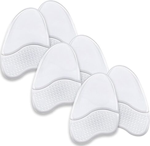 وسادات مشط القدم للنساء والرجال، 4 أزواج من حشوات الكعب العالي، وسائد لمقدمة القدم لتخفيف الألم، وسائد هلامية ناعمة لمقدمة القدم، الأفضل للورم العصبي للمورتون... in Kuwait