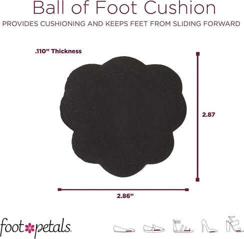 Foot Petals Women's Scalloped Ball of Foot Cushions Long Lasting Pain Relief, High Heel Insert Metatarsal Pads to Prevent Sliding, Safari Assorted, One Size in Kuwait