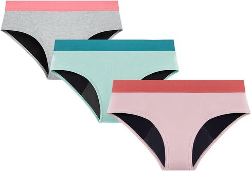 Mordlanka Teen Period Underwear Menstrual Panties for Girls Heavy Flow Leakproof Protective Briefs First Period Kit for Girls in Kuwait