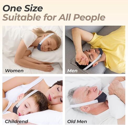 حزام الذقن فعال لتخفيف الشخير الفوري بالفم، ويقلل من فقدان الهواء، حزام الذقن المضاد للشخير للرجال والنساء، حزام ذقن مريح قابل للتعديل، يناسب مجموعة واسعة من الرأس والأحجام (عبوة واحدة) in Kuwait