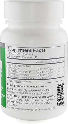 emuaid First Defense Probiotic 30 Capsules - Probiotics Dietary Supplement containing Lactobacillus Acidophilus, Lactobacillus Plantarum, Streptococcus Thermophilus for Health, Digestion, Bloating in Kuwait