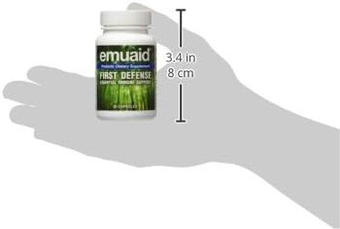 emuaid First Defense Probiotic 30 Capsules - Probiotics Dietary Supplement containing Lactobacillus Acidophilus, Lactobacillus Plantarum, Streptococcus Thermophilus for Health, Digestion, Bloating in Kuwait