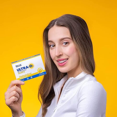 ULTRA-D3 New Road Health Supply، فيتامين D3 50.000 وحدة دولية، كبسولة هلامية أسبوعية من فيتامين D للعظام والأسنان ودعم المناعة، خالية من الغلوتين، 12 قطعة in Kuwait
