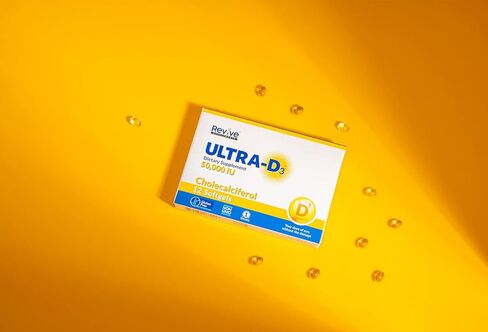 ULTRA-D3 New Road Health Supply، فيتامين D3 50.000 وحدة دولية، كبسولة هلامية أسبوعية من فيتامين D للعظام والأسنان ودعم المناعة، خالية من الغلوتين، 12 قطعة in Kuwait