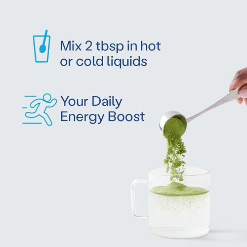 البروتينات الحيوية، مكمل مسحوق ماتشا كولاجين الببتيدات، إل-ثيانين والكافيين، مسحوق الشاي الأخضر ماتشا، 14 عبوة in Kuwait