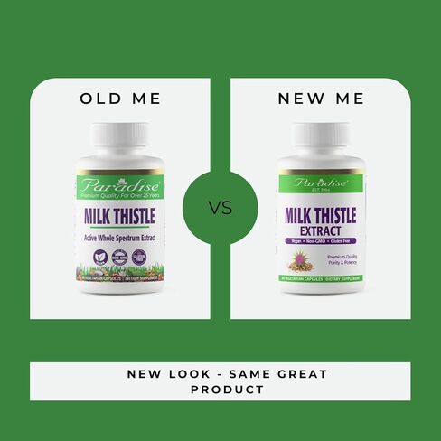 Paradise Herbs Milk Thistle، مستخلص كامل الطيف، نباتي، غير معدل وراثيًا، خالي من الغلوتين، 120 كبسولة نباتية in Saudi Arabia