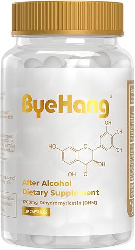 ByeHang After Alcohol Vitamin/Dihydromyricetin (DHM), Cysteine, Milk Thistle, B Vitamins, Prickly Pear, Ginger, L-theanine/Pharmacist Formulated/13 Doses in Saudi Arabia