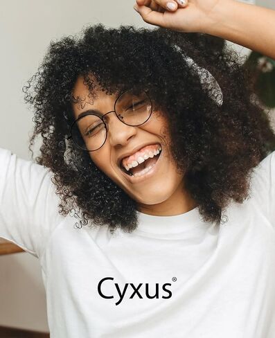 Cyxus Round Blue Light Glasses for Men Women Wire Frame UV Blocking Computer Glasses Clear Lens Metal Ultra Light Eyewear in Kuwait