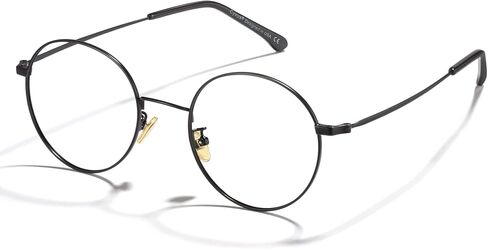 Cyxus Round Blue Light Glasses for Men Women Wire Frame UV Blocking Computer Glasses Clear Lens Metal Ultra Light Eyewear in Kuwait