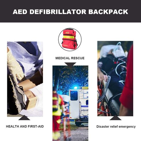 حقيبة الإسعافات الأولية من مايلستين حقيبة طبية فارغة إسعافات 1 حقيبة فارغة لإنقاذ جهاز إزالة الخلايا العضوية، حقيبة المستجيب الأولي للطوارئ حماية الرعاية الصحية الحرجة الحمراء in Saudi Arabia