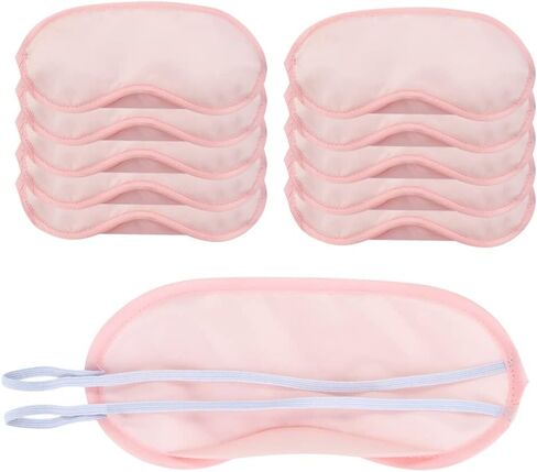 AKOAK 10 Pieces Game Party Sleep Travel Eye Mask, Lightweight Shading Eye Protection Rest Eye Mask, with Nose Pad and Adjustable Strap, Unisex (Pink) in Saudi Arabia