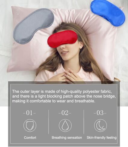 AKOAK 10 Pieces Game Party Sleep Travel Eye Mask, Lightweight Shading Eye Protection Rest Eye Mask, with Nose Pad and Adjustable Strap, Unisex (Pink) in Saudi Arabia