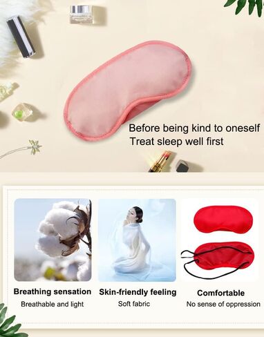 AKOAK 10 Pieces Game Party Sleep Travel Eye Mask, Lightweight Shading Eye Protection Rest Eye Mask, with Nose Pad and Adjustable Strap, Unisex (Pink) in Saudi Arabia