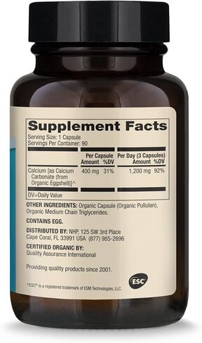 Dr. Mercola Organic Calcium Dietary Supplement, 1200 mg Per Serving, 30 Servings (90 Capsules), Bone & Joint Support, Non GMO, Soy Free, Gluten Free in Saudi Arabia