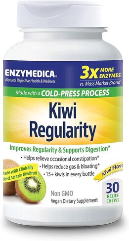 Enzymedica, Kiwi Regularity Chews, Digestive Aid for Occasional Constipation, 30 Chews in Saudi Arabia