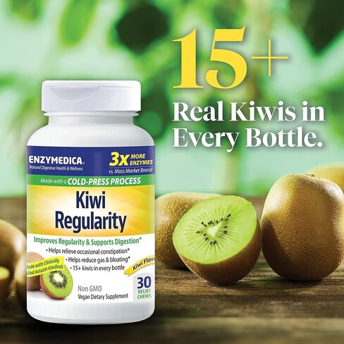 Enzymedica, Kiwi Regularity Chews, Digestive Aid for Occasional Constipation, 30 Chews in Saudi Arabia