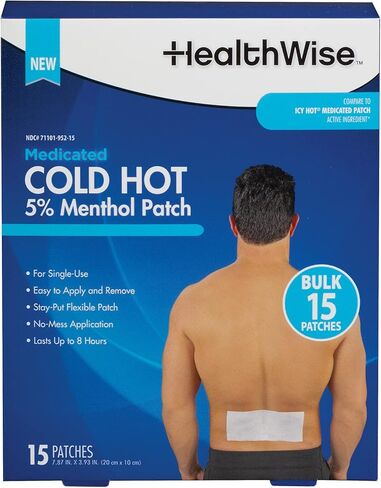 هيلث وايز، 5% مينثول، رقعة طبية باردة/ساخنة، 15 قطعة in Kuwait