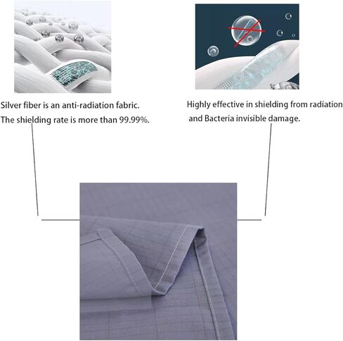 طقم ملاءة أرضية، ملاءة موصلة من القطن العضوي من ألياف الفضة بنسبة 5%، ملاءة أرضية، ملاءات سرير أرضية (27 * 52 بوصة - رمادي) in Kuwait