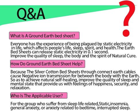 طقم ملاءة أرضية، ملاءة موصلة من القطن العضوي من ألياف الفضة بنسبة 5%، ملاءة أرضية، ملاءات سرير أرضية (27 * 52 بوصة - رمادي) in Kuwait