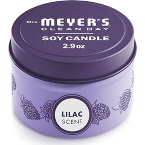 Mrs. Meyer's Scented Soy Tin Candle, 12 Hour Burn Time, Made with Soy Wax and Essential Oils, Lilac, 2.9 oz in Kuwait