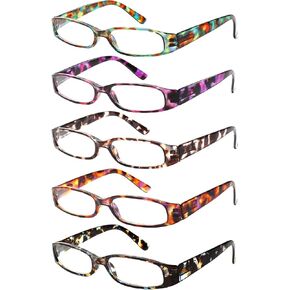 Kerecsen Reading Glasses 5 Pairs Ladies Fashion Spring Hinge Readers for Women
