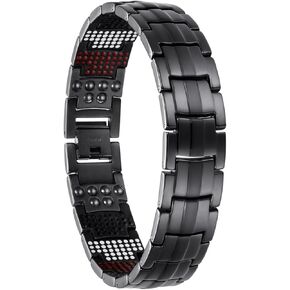 يو اس ويل سوار تيتانيوم للرجال مطلي بمادة بي في دي باللون الاسود من 591 قطعة سوار مغناطيسي معدني للرجال in Kuwait