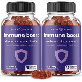 27 in 1 Immune Support Supplement | Antioxidant Immune Boosters for Adults | 90 Immune Defense Capsules | 1000mg Vitamin C, 5000 IU D3, Elderberry, Zinc, 1 Billion CFU Probiotics & More (2 Pack)