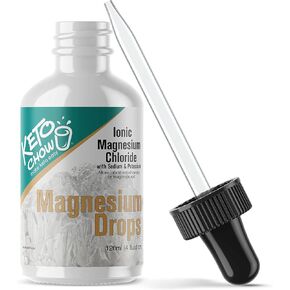 Keto Chow - Magnesium Drops - Ionic Magnesium Chloride w/Sodium, Potassium, Electrolytes - Trace Minerals Drops - Gluten Free, Sugar Free, Keto Friendly - from Utah's Great Salt Lake - 4 Fl Oz in Saudi Arabia