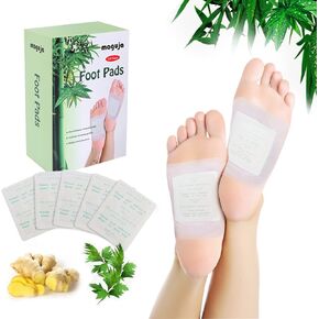 Foot Pads | 100Pads Deep Cleansing Foot Paches for Stress Relief, Better Sleep| Natural Bamboo Vinegar Ginger Powder Foot Pads Suitable for Travel or Home Use
