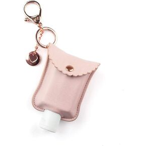 Itzy Ritzy Hand Sanitizer Holder; Fits 2-Ounce Bottles of Hand Sanitizer (Not Included); Clips to Diaper Bag, Purse or Travel Bag, Blush