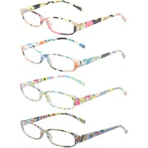Kerecsen 5 Pack Reading Glasses for Women and Men Spring Hinge Ladies Readers (5 Pack Mix Color, 0.50)