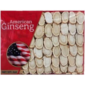 Hand-Selected A Grade American Ginseng Slice Medium Slice (1 Lb. Gift Bag)