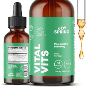 JoySpring Greens for Kids | Liquid Kids Multivitamin with Stinging Nettle Leaf, Alfalfa Leaf, Fennel Seed & More | Natural Toddler Multivitamins with whole Herbs | Sugar Free