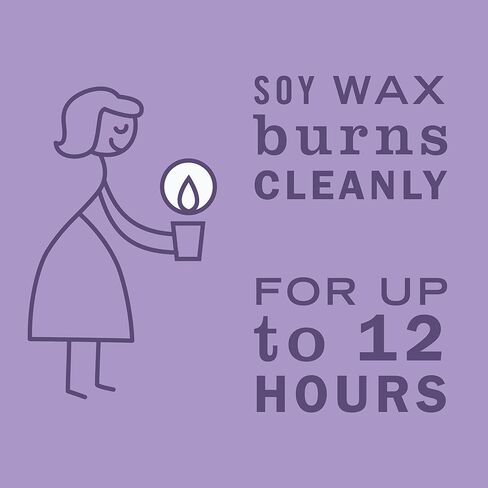شمعة معطرة كلين داي من قصدير الصويا من مسز مايرز - وقت احتراق 12 ساعة، مصنوعة من شمع الصويا والزيوت العطرية، بنفسجي فاتح، 3.9 اونصة in Kuwait