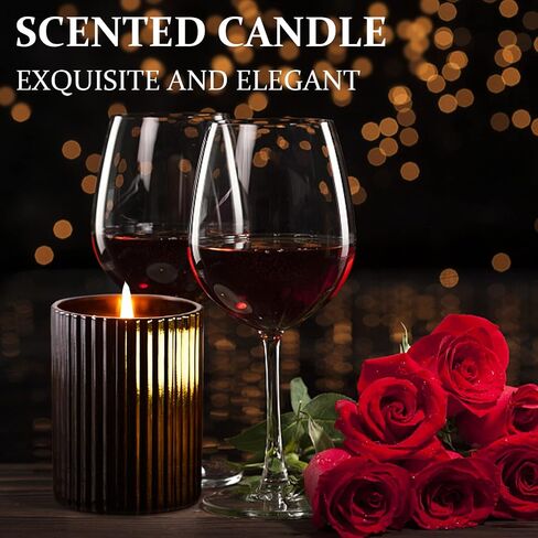 Scented Candles for Home : Lavender Vanilla Soy Black Candle for Men Women, Fall Aromatherapy Candles Clearance Stress Relief Black Jar Candle 6.4 Oz 36 Hours Long Burning in Saudi Arabia