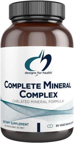 Designs for Health Complete Mineral Complex - Essential + Trace Minerals Supplement with Magnesium Malate, Chromium, Zinc + More - Iron-Free Multi Minerals Blend - Vegan + Gluten Free (90 Capsules) in Saudi Arabia