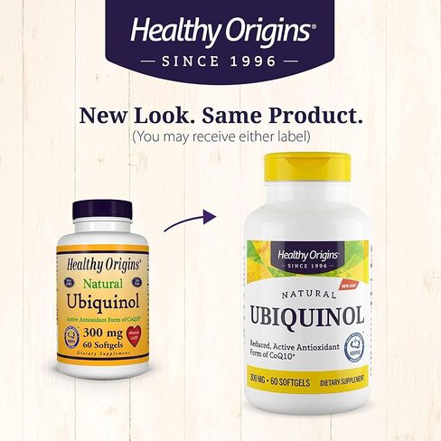 Healthy Origins Ubiquinol (Active Form of CoQ10), 300 mg - Activated Form of CoQ10 - Kaneka Ubiquinol Supplements for Heart Health & Antioxidant Support - Gluten-Free & Non-GMO - 60 Softgels in Saudi Arabia