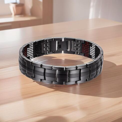 يو اس ويل سوار تيتانيوم للرجال مطلي بمادة بي في دي باللون الاسود من 591 قطعة سوار مغناطيسي معدني للرجال in Kuwait