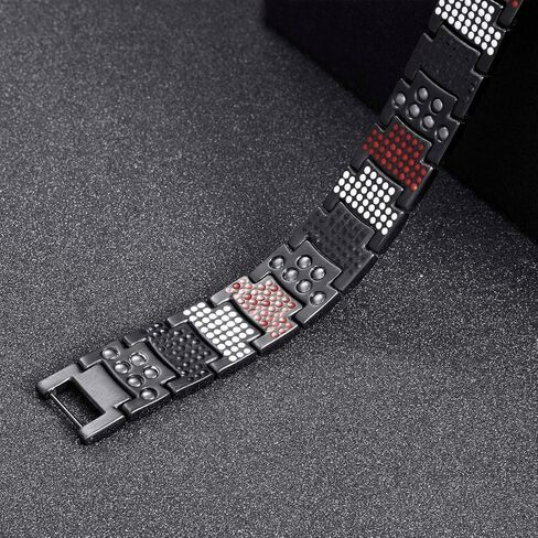 يو اس ويل سوار تيتانيوم للرجال مطلي بمادة بي في دي باللون الاسود من 591 قطعة سوار مغناطيسي معدني للرجال in Kuwait