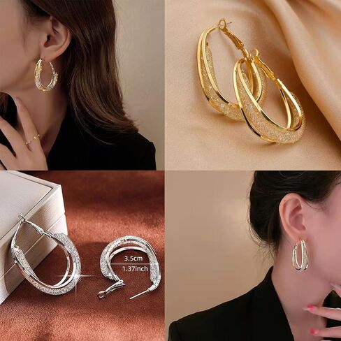 2 Pairs Lymphatic Drainage Slimming Hoop Earrings, Flysmus Halolux Lymphvity Magnetotherapy Germanium Earrings, Lymphatic Activity Hoop Acupuncture Therapy Earrings Fashion Jewelry Gift For Women Girls in Kuwait