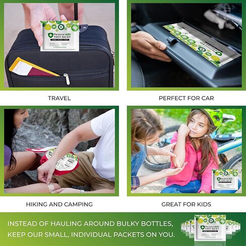 3 x Portable Travel Size First Aid Kit | Perfect for Home, Office, Car, School, Business, Travel, Hiking, Hunting, and Outdoors | Individually Wrapped First Aid Products (Black) in Saudi Arabia