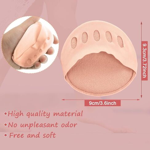 8 Pairs Honeycomb Fabric Forefoot Pads for Women Metatarsal Pads Assorted Color Ball of Foot Cushions for Relieving Foot Fatigue (Black, Grey, Pink, Nude Color) in Kuwait