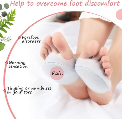 8 Pairs Honeycomb Fabric Forefoot Pads for Women Metatarsal Pads Assorted Color Ball of Foot Cushions for Relieving Foot Fatigue (Black, Grey, Pink, Nude Color) in Kuwait