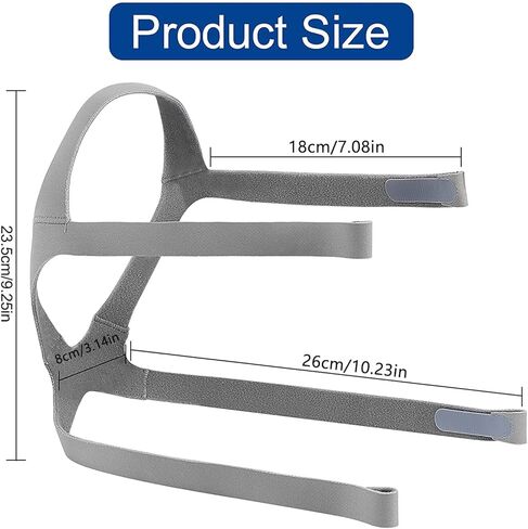 حزام راس بديل لكامل الوجه اير فيت من ريسميد، شريط راس قابل للتعديل للبالغين (غطاء راس فقط) in Kuwait