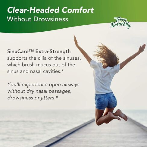 Terry Naturally SinuCare Extra Strength (2 Pack) - 325 mg Eucalyptus, Myrtle & Lemon Zest Oil Complex, 30 Softgels - Sinus, Lung & Bronchial Support Supplement, Non-Drowsy - Non-GMO, Gluten-Free - 30 in Saudi Arabia