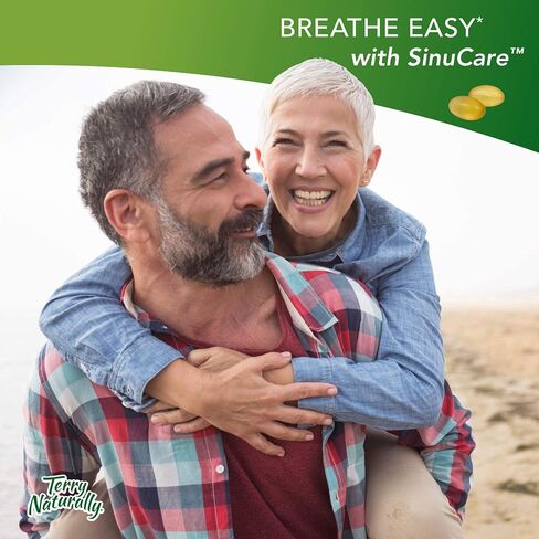 Terry Naturally SinuCare Extra Strength (2 Pack) - 325 mg Eucalyptus, Myrtle & Lemon Zest Oil Complex, 30 Softgels - Sinus, Lung & Bronchial Support Supplement, Non-Drowsy - Non-GMO, Gluten-Free - 30 in Saudi Arabia