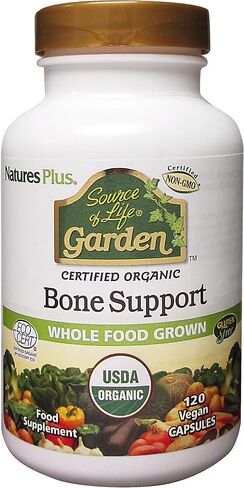 NaturesPlus Source of Life Garden Organic Bone Supplement with AlgaeCal - 1000 mg - Calcium, Magnesium - 120 Vegan Capsules (30 Servings) in Saudi Arabia